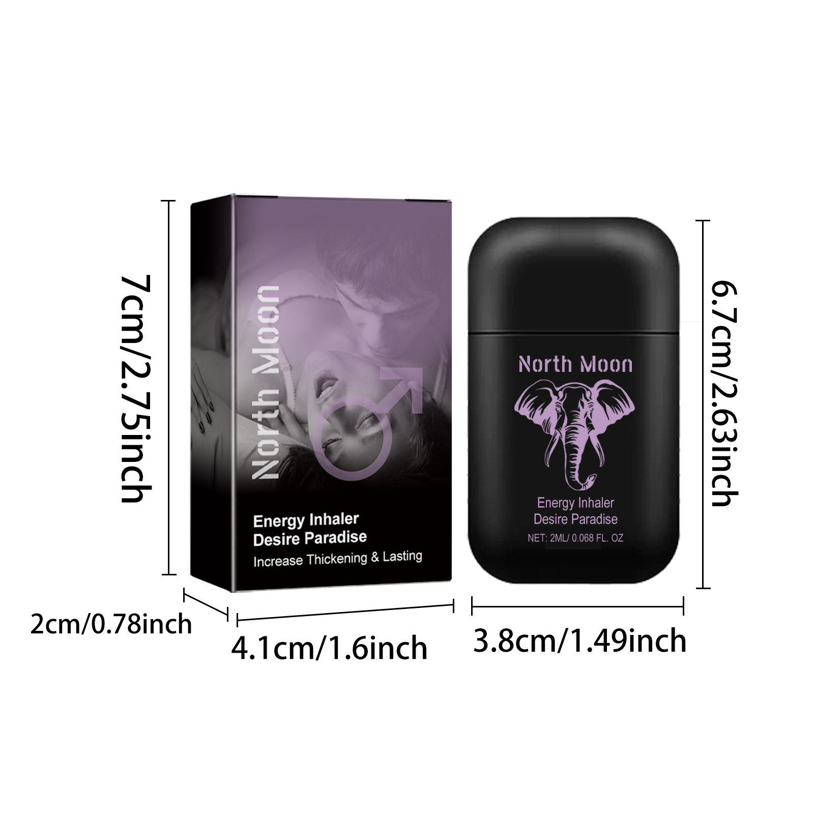 North Moon – bâton d'aspiration pour hommes, soulage les inconforts, la fatigue, relaxant, soins physiques et mentaux, inhalateur nasal_voghion.com