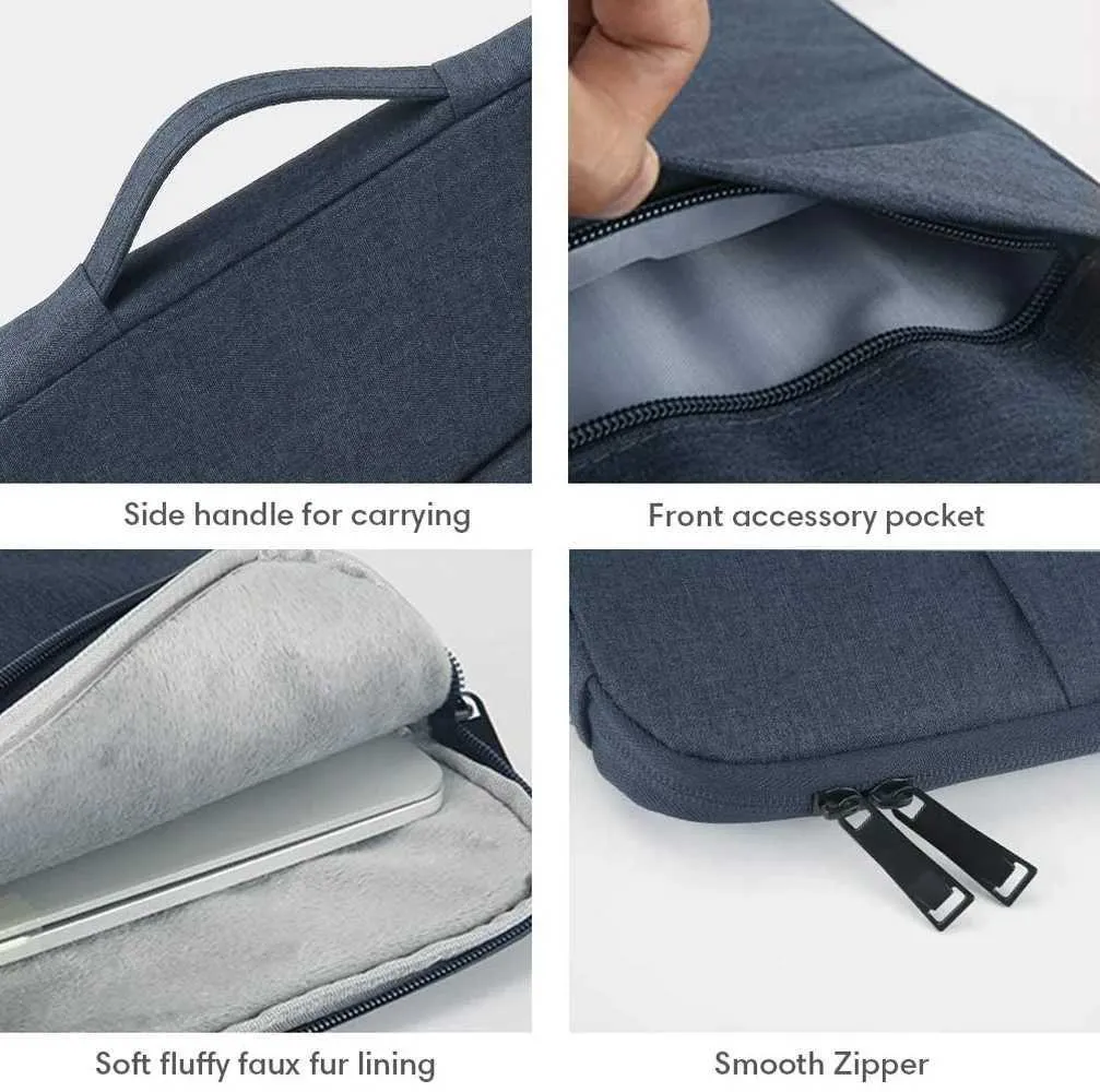 Laptop Sleeve 13.3 13.5 14 15.6 16with Handle Pocket Briefcase Waterproof HandBag Case for HP 11.6 12.5 FundaC24111_voghion.com