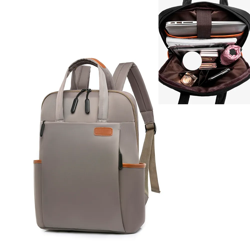 Woman Backpack Fashion Oxford College Student School Backpacks 13 14 Inch Laptop Bag Waterproof Business Travel Rucksack_voghion.com