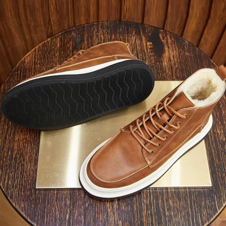 Botas de nieve para hombre impermeables antideslizantes_voghion.com