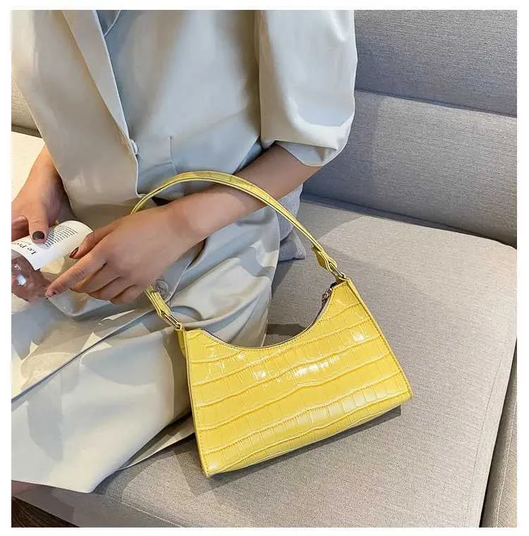 Fashion Exquisite Shopping Bag Retro Casual Totes Shoulder Bags Female Leather Solid Color Chain Handbag for Women_voghion.com