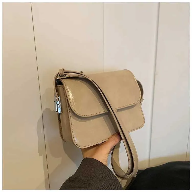 Teksturowane torby typu crossbody z PU dla kobiet, solidne, miękkie, z klapką, na ramię, duża pojemność, kwadratowe dojazdy do pracy_voghion.com