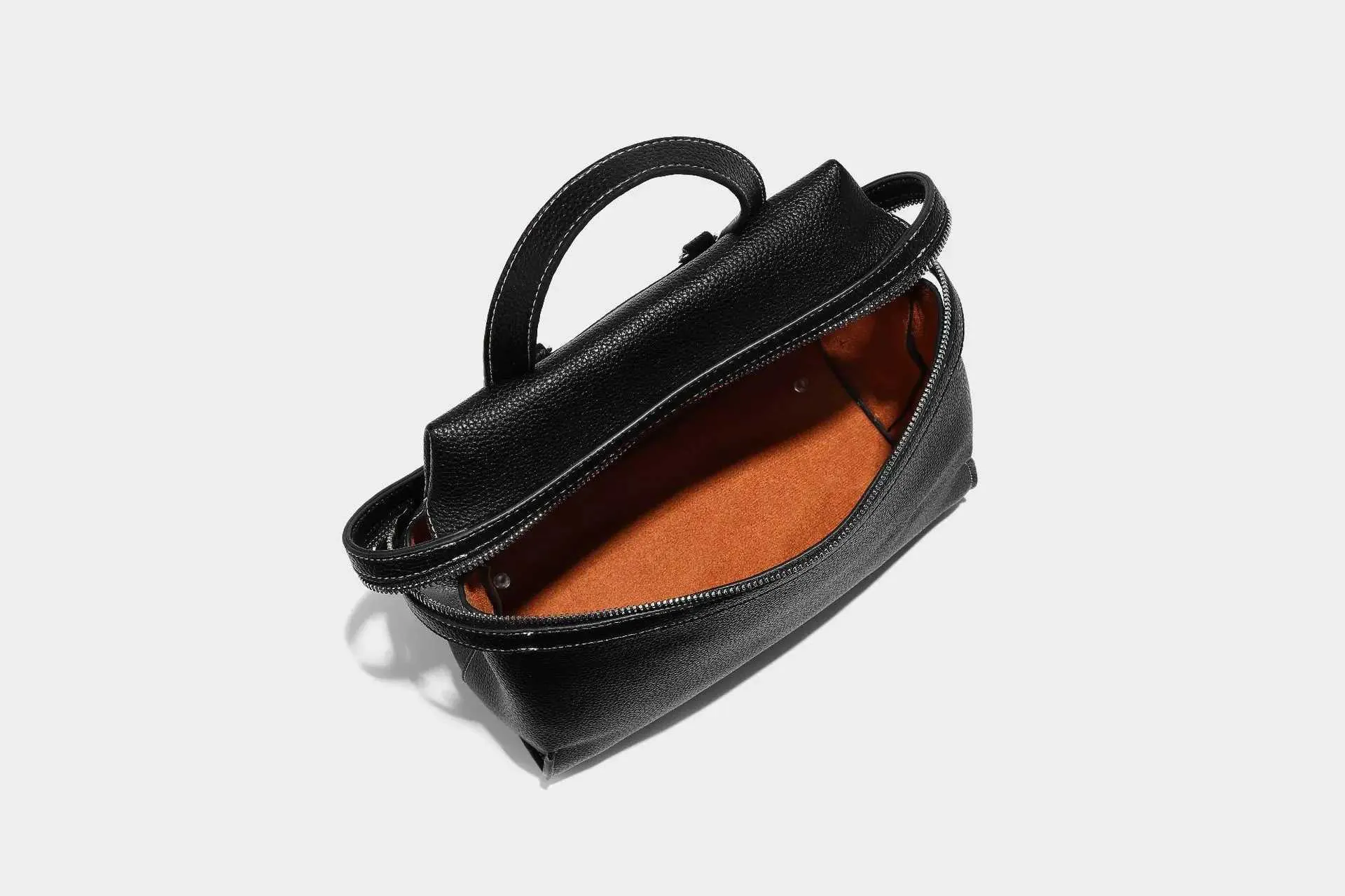 Frauen Mode Leder Rucksäcke Solide Lychee Print Schulranzen Pu Schulter Pack Große Kapazität Weibliche Pendler Griff_voghion.com