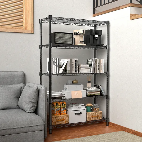 1250 Lbs Storage Shelving Utility Shelving Unit 5-Tier Utility Shelving Unit Steel Organizer Wire Rack For Home,Kitchen,Office (13.7' D X 23.6' W X_voghion.com