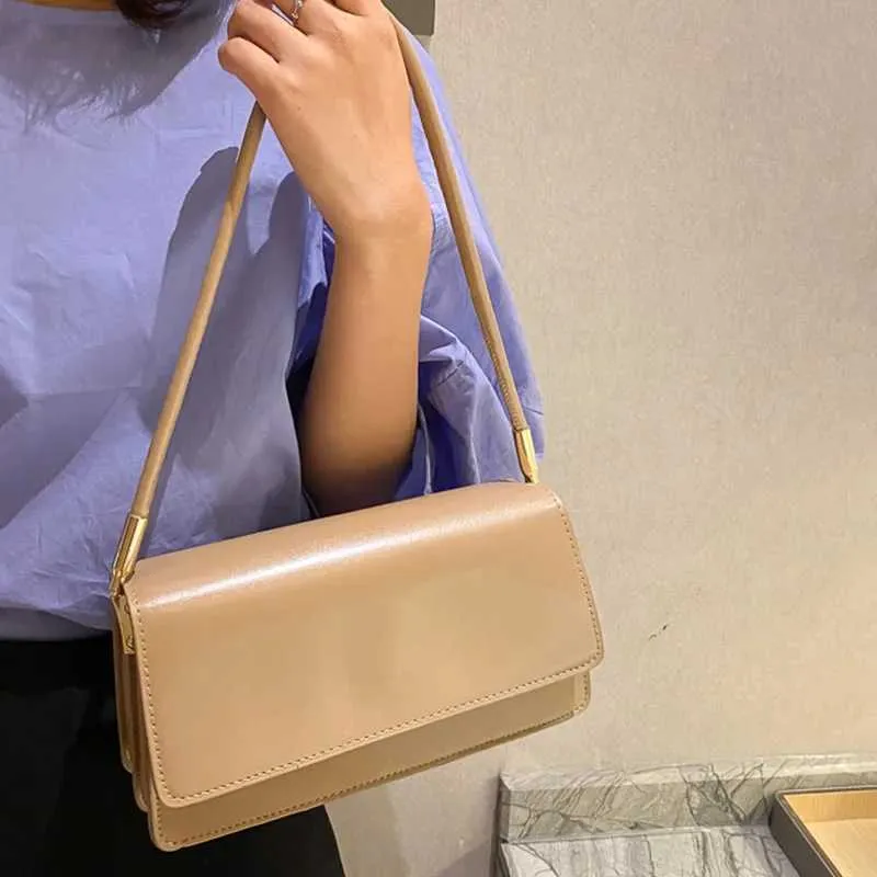 Designer Bag New simple shoulder PU leather armrest solid color womens handbag casual girl small square bag Y241115_voghion.com