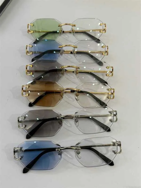 Gafas de sol de diseñador para hombre, gafas pocromáticas de marca de moda, estilo sin marco, lentes con corte diamantado, para hombre, diseñadores retro vintage._voghion.com