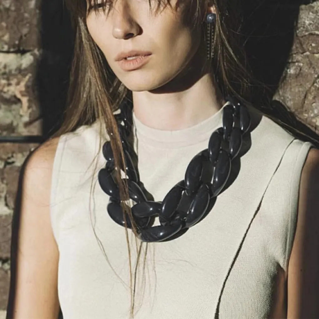 Collier ras du cou tendance en résine pour homme, pendentif, bijou, ornement, cadeau, accessoire, anniversaire_voghion.com
