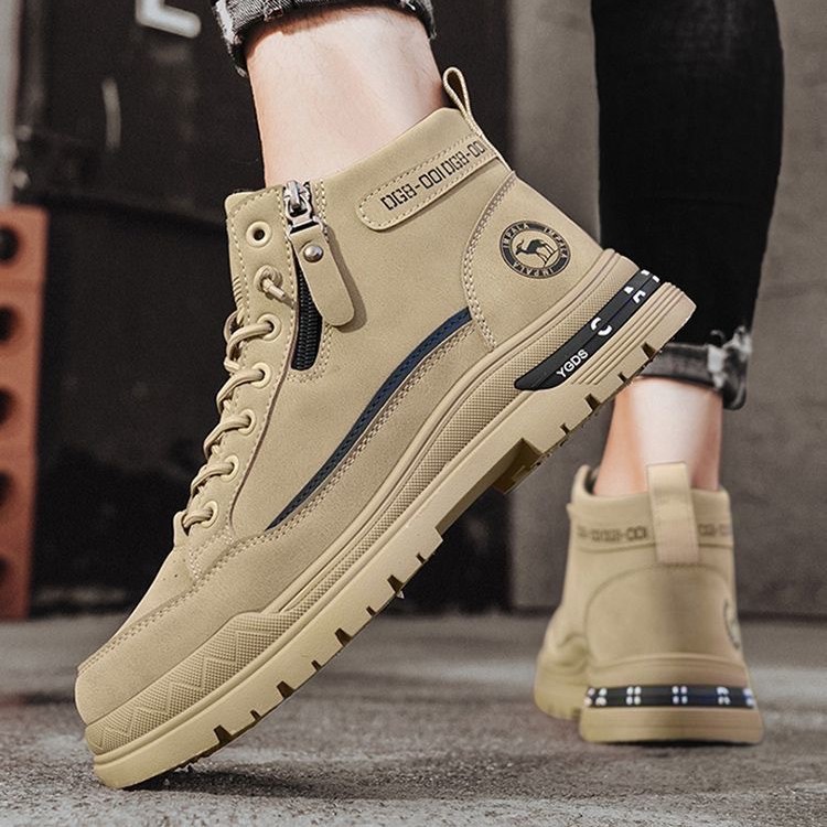 High-top Shoes For Men, Autumn 2025 New Men’s Thick-soled Non-slip Martin Boots, Outdoor Wear-resistant Work Boots