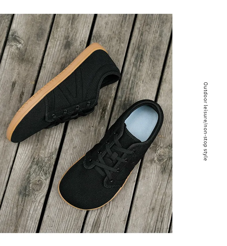 Wide Summer Running New Headed Sports Soft Sole Barefoot Men's and Women's Casual Breathable Mesh Shoes Lhshoe_voghion.com