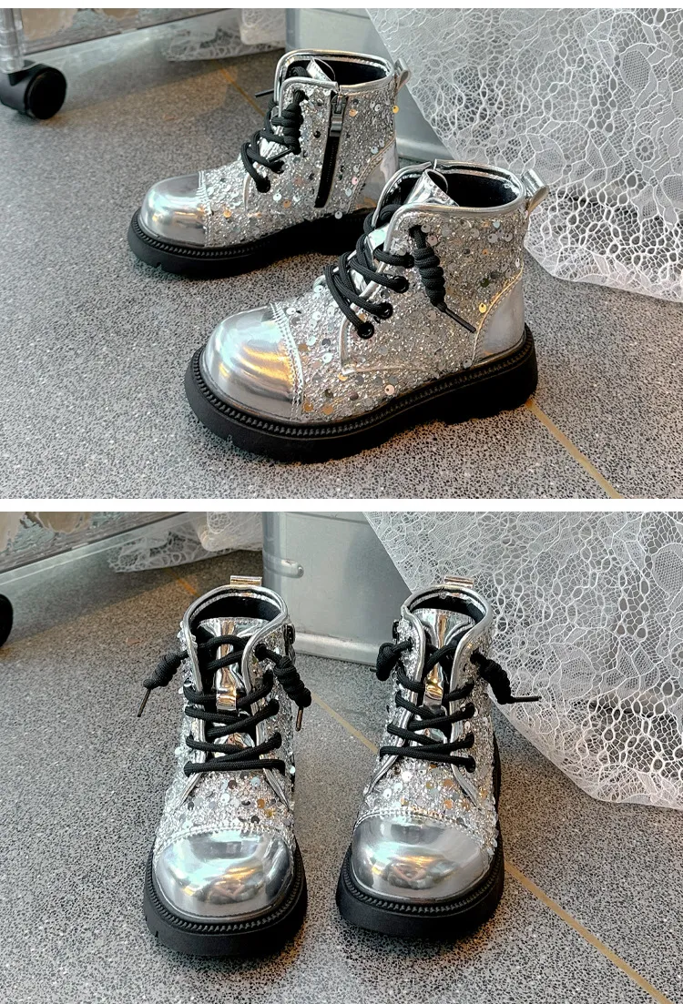 Stivali da neve bambina glitter antiscivolo comodi_voghion.com