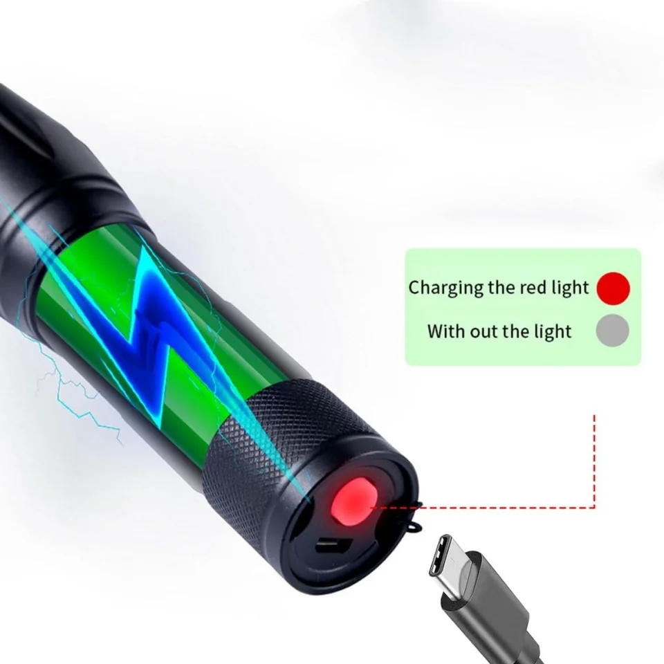 Uv Rechargeable Flashlight Torch Ultraviolet Black Light 395nm_voghion.com