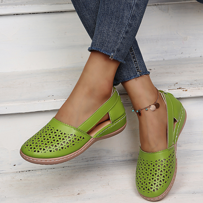 Modische, lässige, perforierte Schuhe für Damen_voghion.com