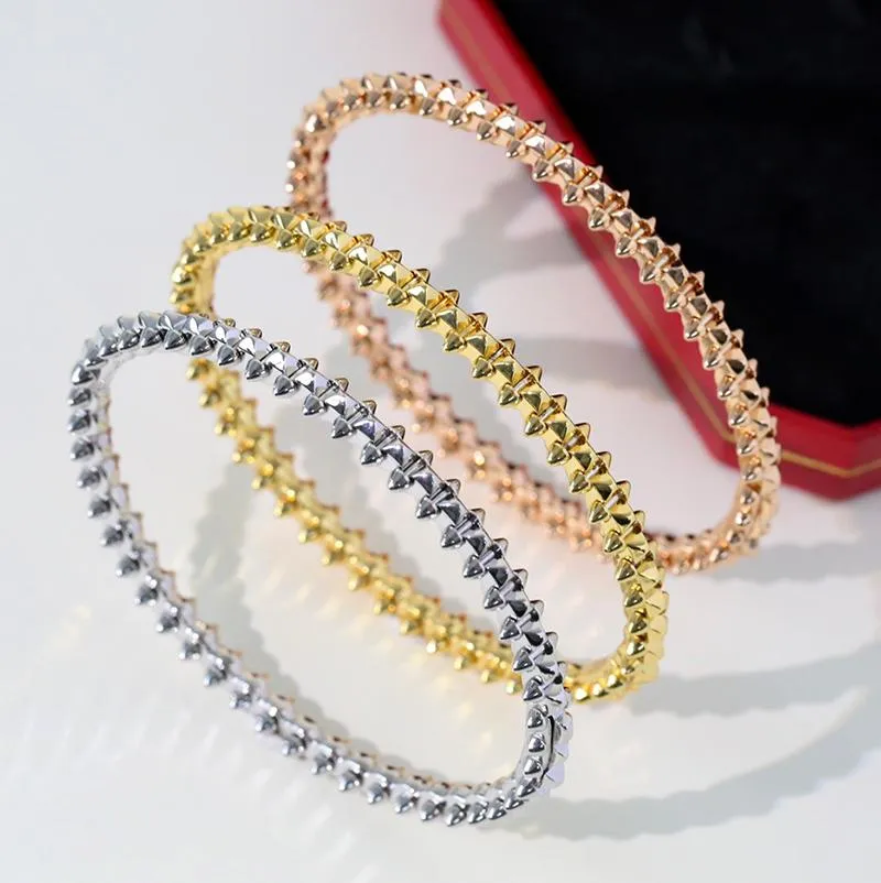 Link, Chain Selling European Women's Jewelry Rivet Rose Gold Bracelet Fashion Party_voghion.com