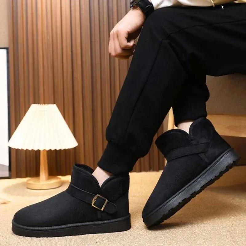 Mens snow boots warm and smooth winter size 44 original trade high-quality mens shoes discounted sales Y2k 241105_ecoleips.com