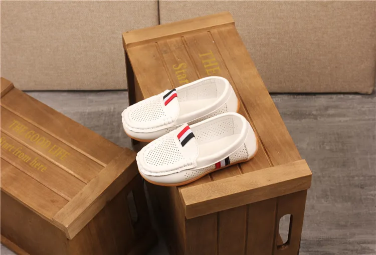 Kanner PU Lieder Jugend Casual Style Happysteps Weich bequem Loafers Slip on Klengkanner Kannerschong Gréissten US5C-US4Y_voghion.com