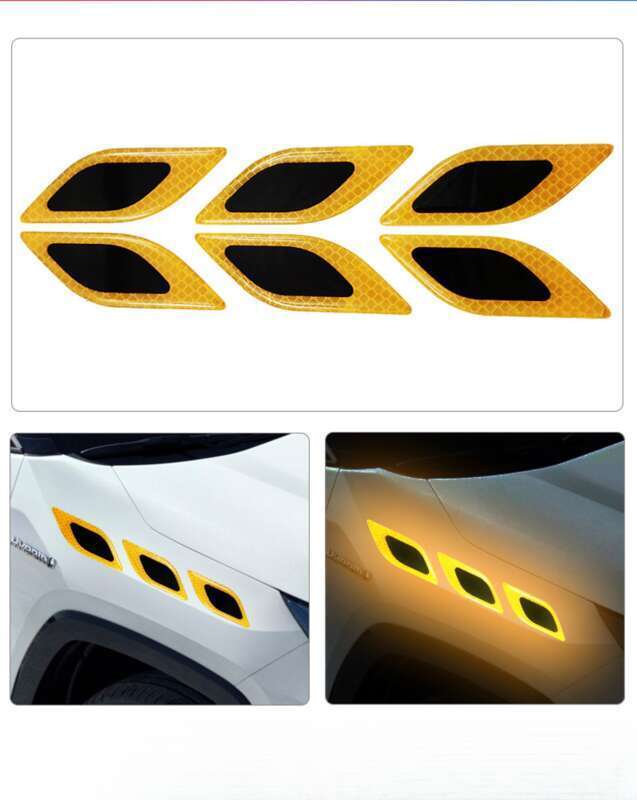 Car Leaf Panel, Fender Reflective Body St, Anti-collision Strip, Safety Warning, Engine Light Eyebrow Decorative_voghion.com