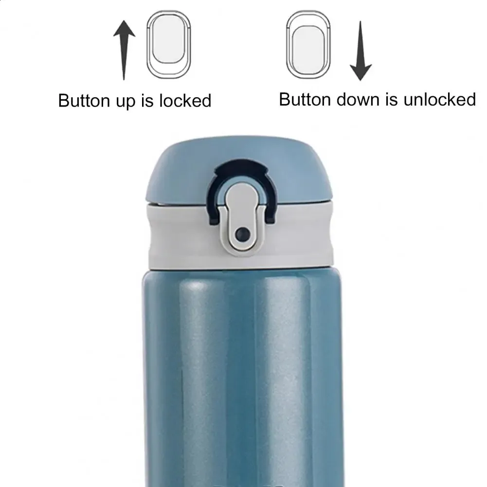 300ML Vacuum Flip Cover Portable Mini Insulated Stainless Steel Bottle Outdoor Circulation Cup_voghion.com
