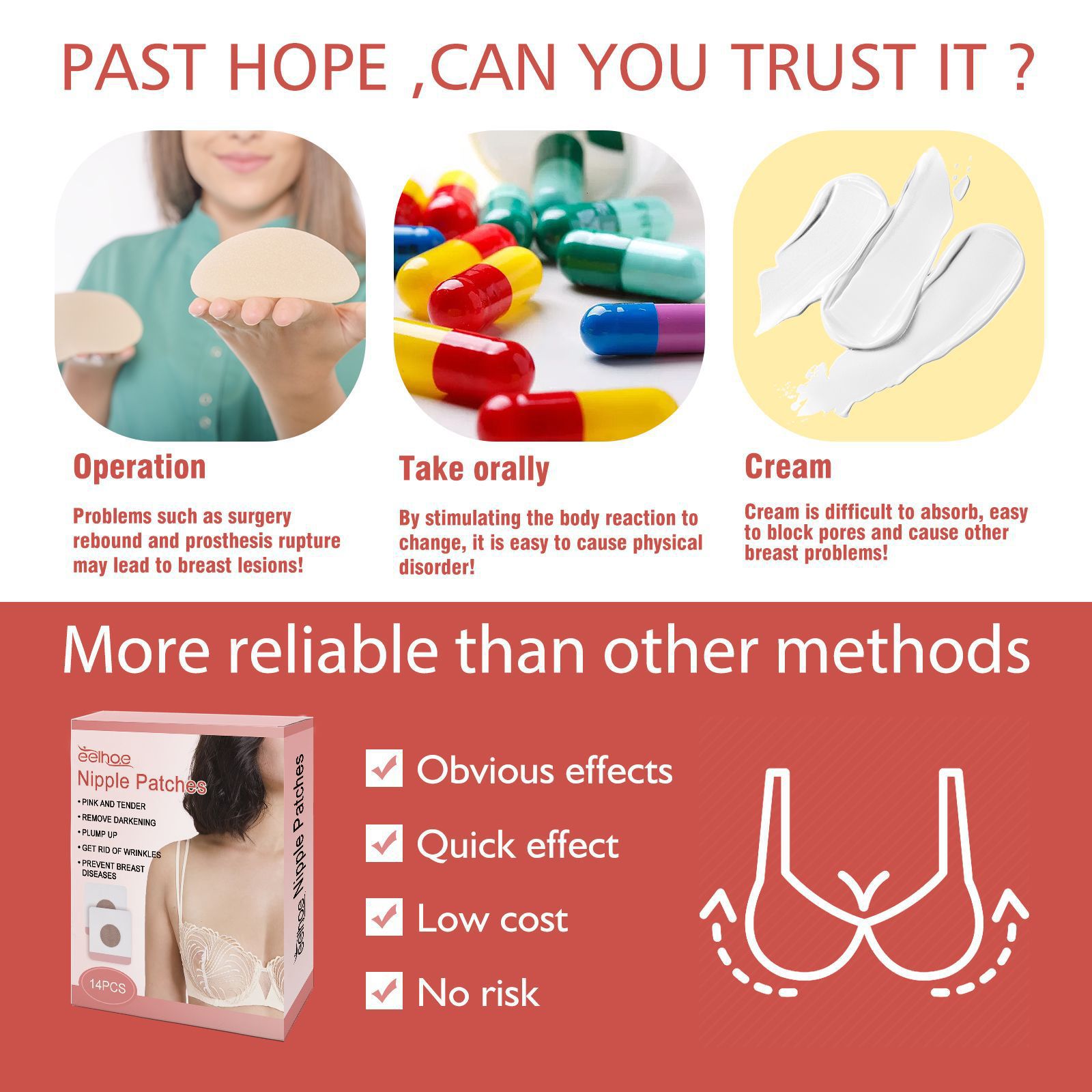 EELHOE nipple is tight, plump, full, with a pad that lifts the chest prevents sagging. Massage and beauty breast patch_voghion.com
