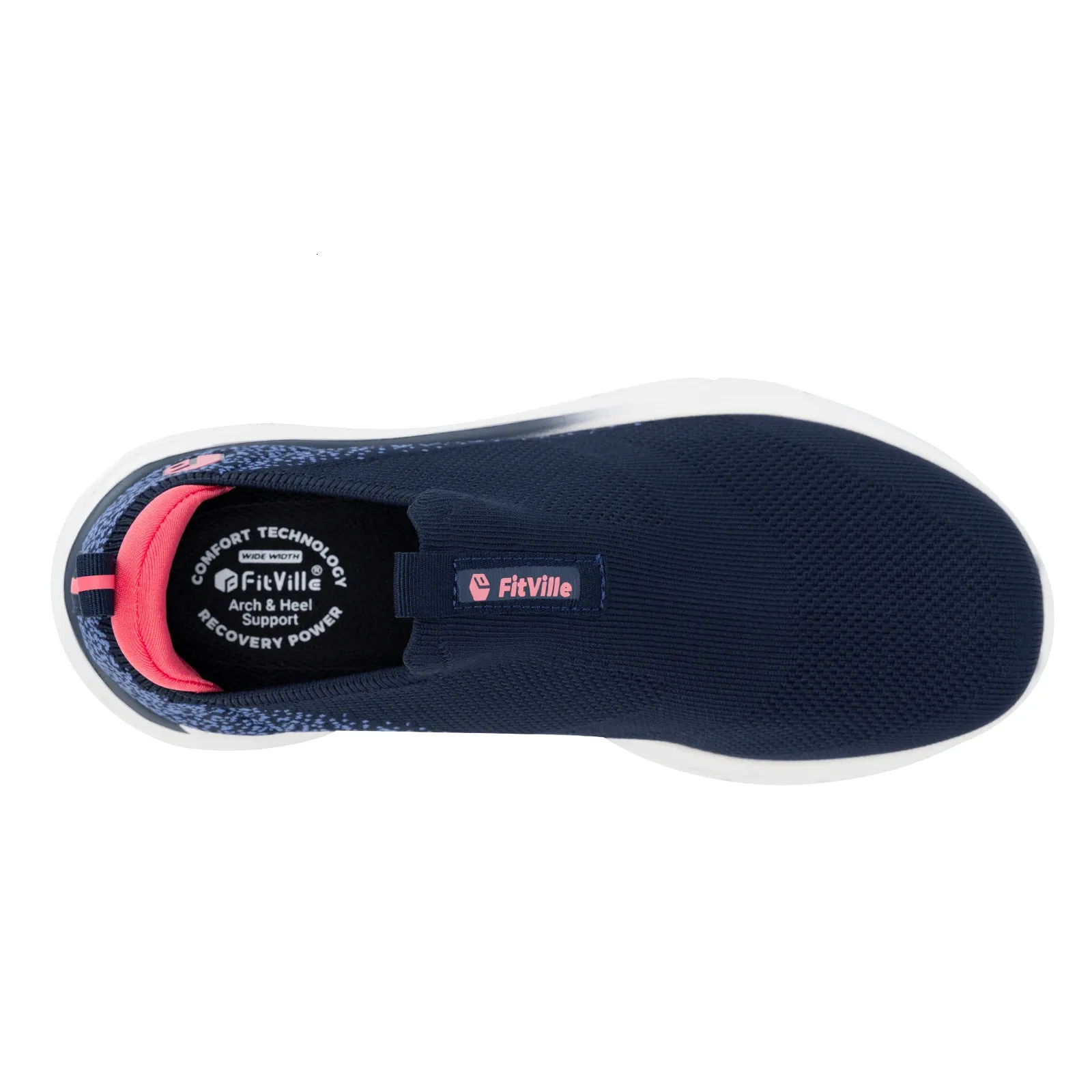 FitVille Damen-Wanderschuhe mit dicker Sohle, extra breite Sneakers, leicht, atmungsaktiv, für geschwollene Füße, Plantarfasziitis_voghion.com