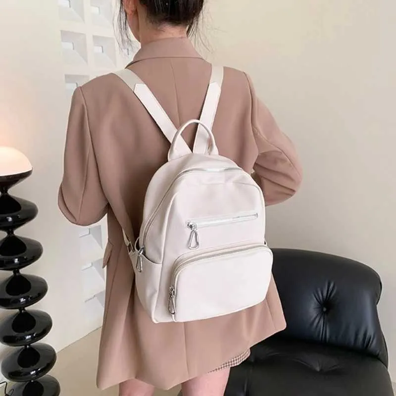 Small Women's Anti-theft Pu Leather Backpack School Bag Daypack_voghion.com