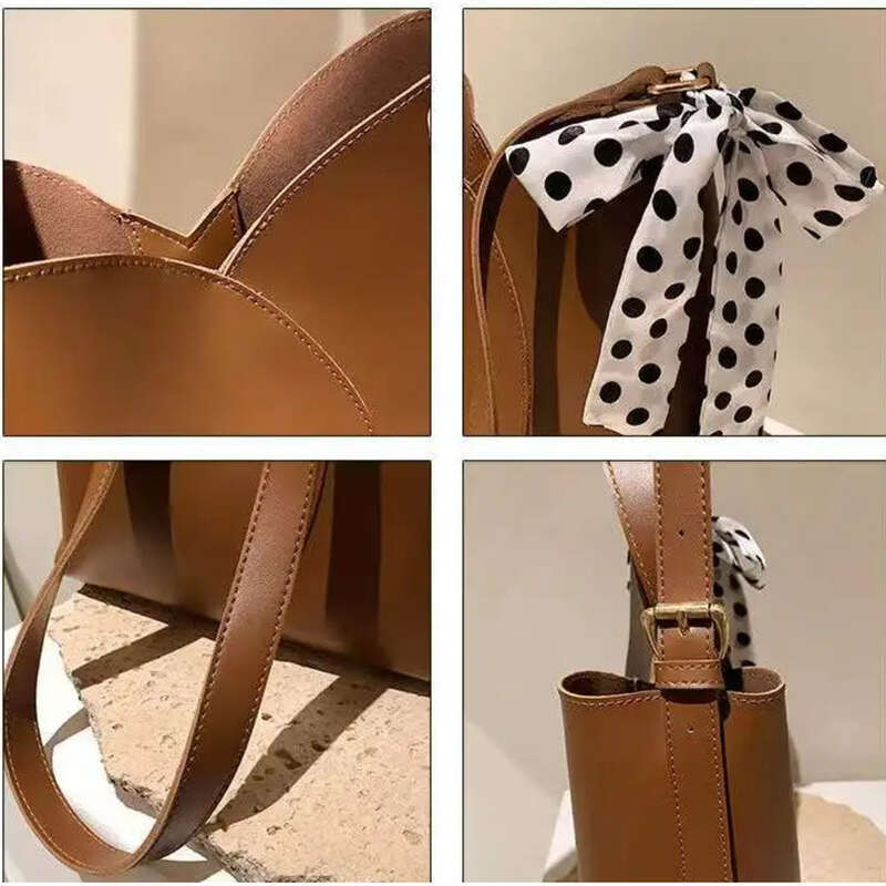 Luxe damesschouwertas met grote inhoud bucket bag tas_voghion.com