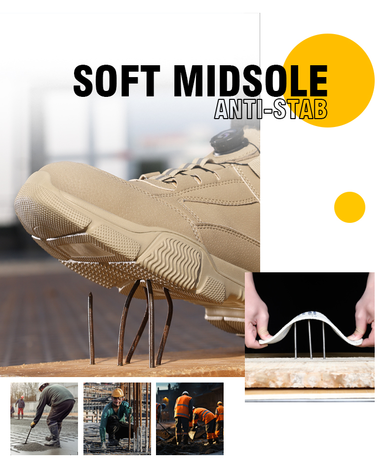 Scarpe antinfortunistiche GUYISA Scarpe da lavoro impermeabili Punta in acciaio Leggere e morbide F131F 38-45_voghion.com