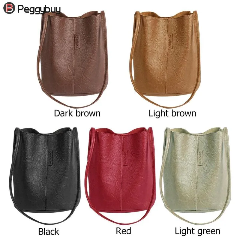 Borse nuove alla moda, vintage, da donna, a tracolla, in pelle, a secchiello, borsa da shopping, a mano_voghion.com