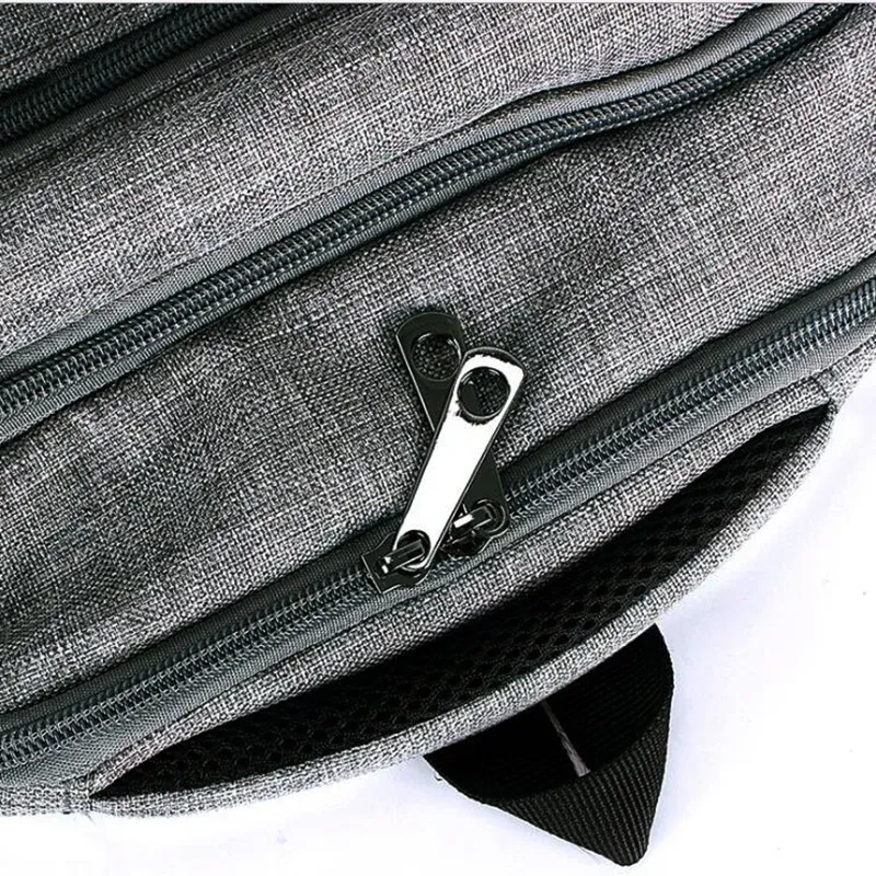 Men Laptop Business Computer Daily Use Women Men's Bag Backpack Grey Leisure Backpacks_voghion.com