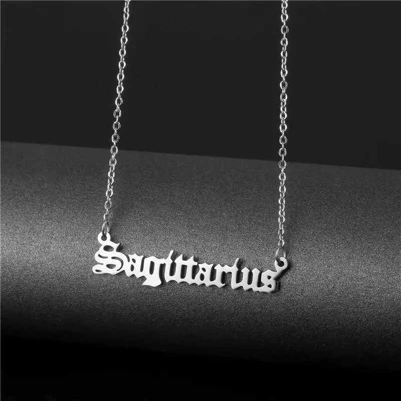 Pendentif Capricorne Verseau Poissons Bélier Taureau Gémeaux Cancer Balance Scorpion Deux Colliers du Zodiaque 12 Constellations_voghion.com
