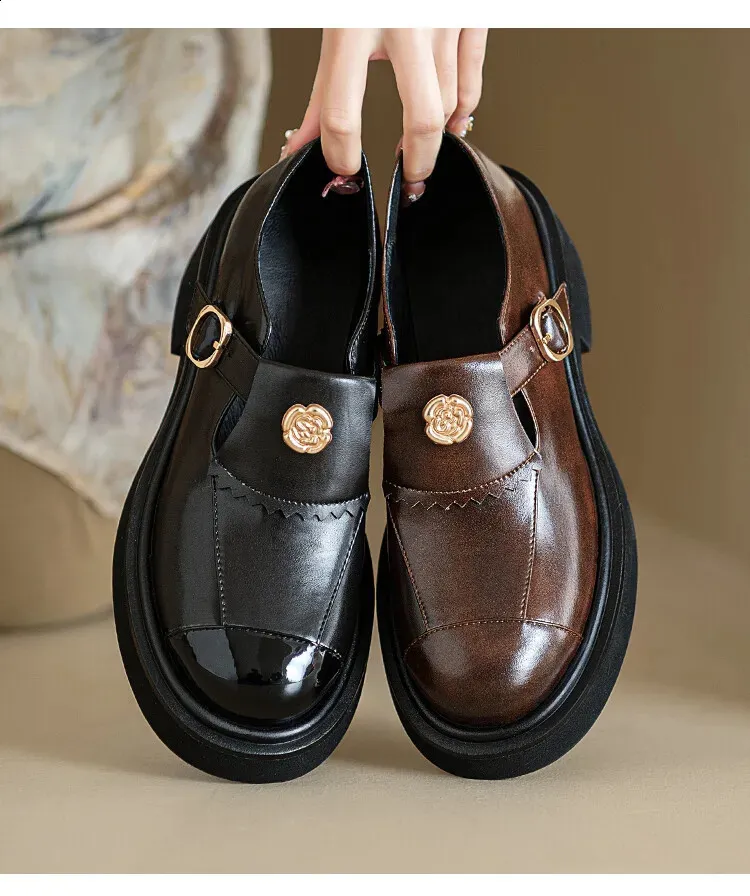 Chaussures en laine française pour femme, style britannique, mode printanière décontractée, semelle épaisse, pointure 240904_voghion.com