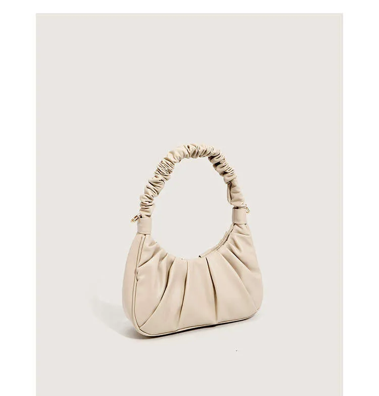 Nouveau sac fourre-tout plissé en cuir souple avec nuages Dumpg, sacs sous les bras, sac à bandoulière d'été, tenue de rue_voghion.com