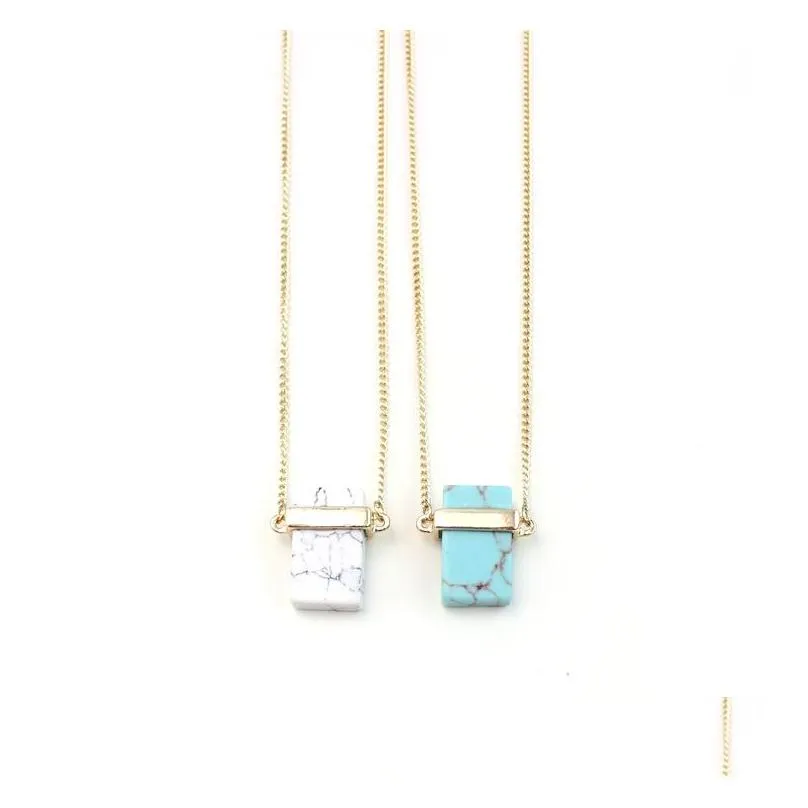 Pingente Pedra Natural Colares Para Mulheres Meninas Rec Cristal Quartzo Pingentes Colar Pedra Preciosa Jóias Presente Entrega Direta_voghion.com