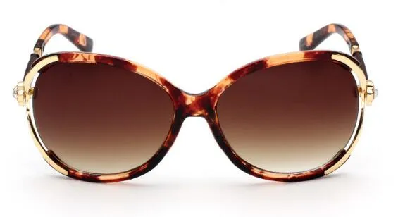 Óculos de sol designer femininos retro pretos moda com estojo_voghion.com