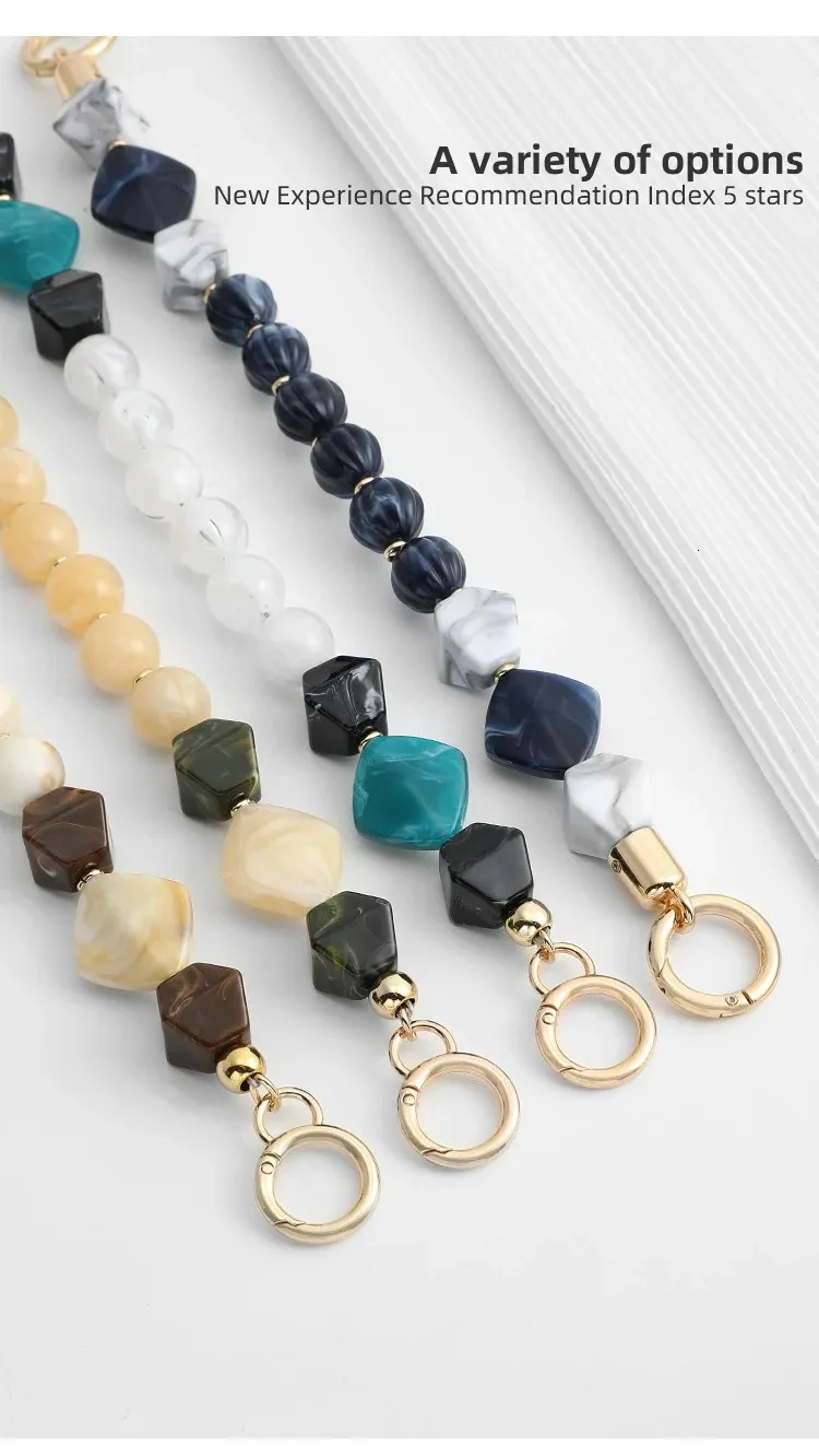 Acrylic Strap Removable Bag Accessories Colourful Womens Resin of bags Purse Chain Fishbone chain 241115_voghion.com