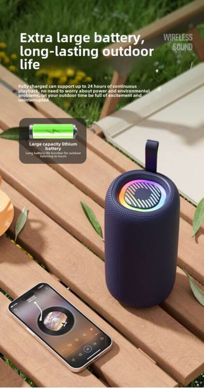 【 8000 chansons incluses 】 Enceinte Bluetooth intelligente, étanche et résistante aux chocs, pour l'extérieur, avec un son de faible tonalité pour la maison_voghion.com