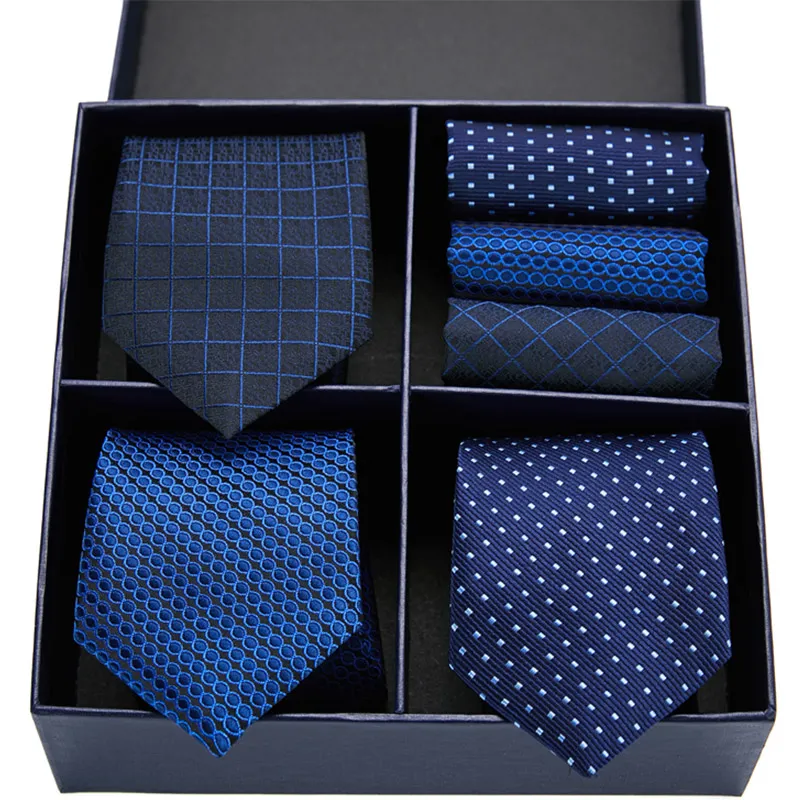 Rusetit Miesten Solmiosarja Klassinen 7,5 cm Solmio ja Keltainen Vihreä Musta Paisley Pocket Square Miehille Häät_voghion.com