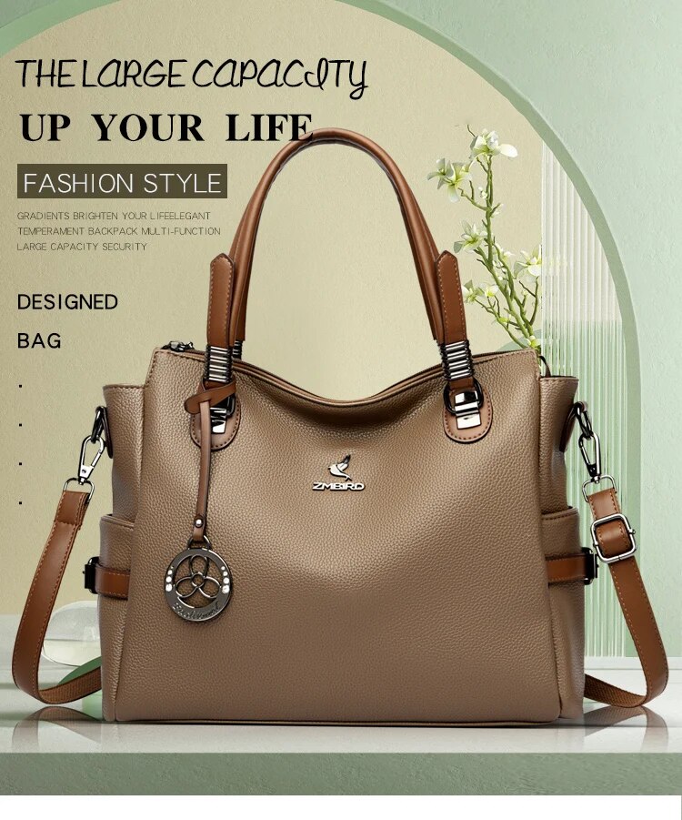 Borse da donna eleganti Borse in pelle di alta qualità Borse da donna con manico superiore Borsa a tracolla a tracolla di grande capacità Borse a mano_voghion.com