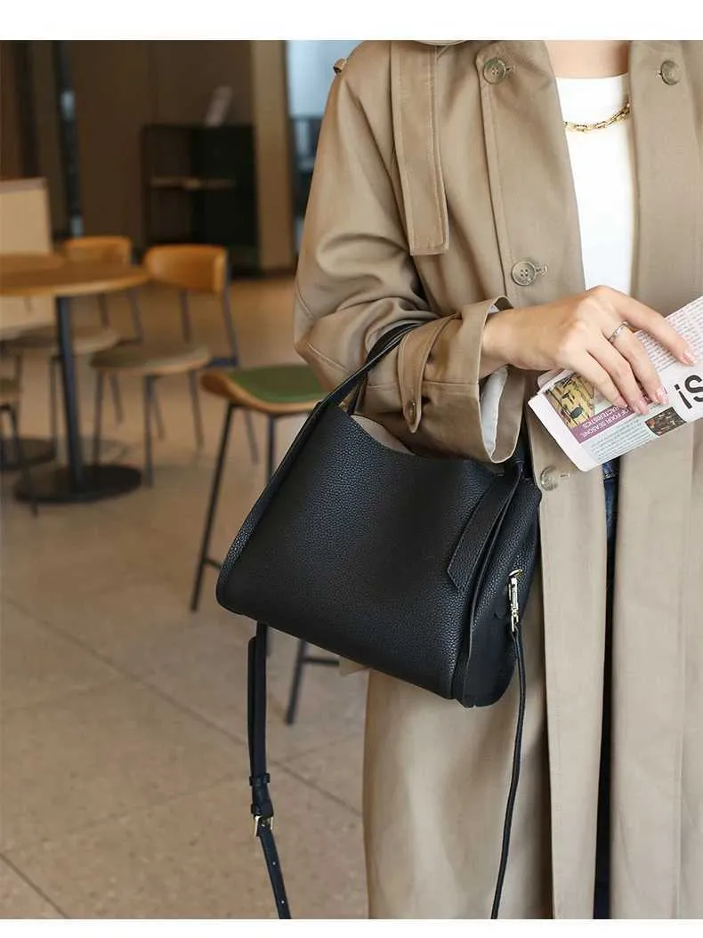 Sacs à main fourre-tout en cuir véritable de vachette Hifashion pour femmes 2024 Tendance Designer Panier Petit sac à bandoulière pour dames_voghion.com