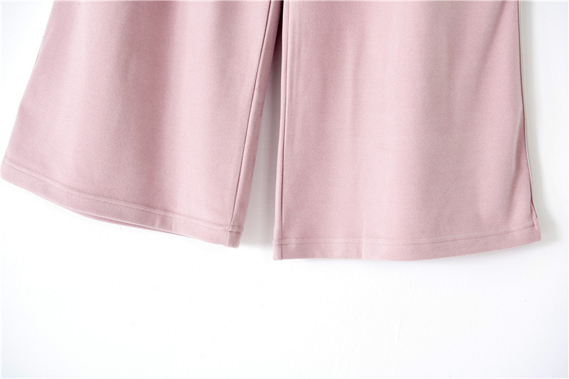 Fløjl pyjamas sæt til kvinder v-hals pullover hjemmetøj sæt_voghion.com