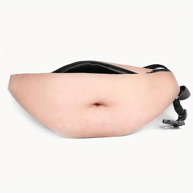 Αστεία Pop Dad Bod Money Belt Ανδρικές τσάντες Ταξιδίου Χρώμα σάρκας Creative Fanny Pack Beer Fat Belly Bum Pouch Τσάντα μέσης_voghion.com