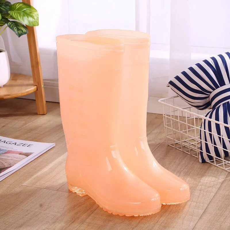 Women's Mid Calf Rain Boots Outdoor Work Rubber Booties Short Waterproof Garden Women Anti-slip Water Shoes_voghion.com