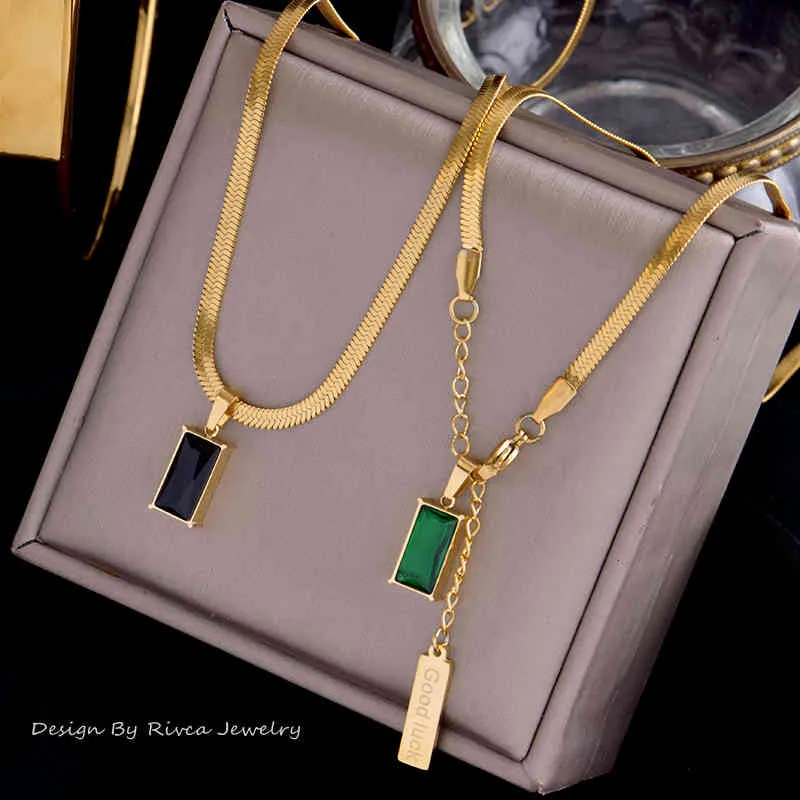 Geometrischer grüner Kristall-Hänger aus Edelstahl, sexy Schlangenknochen-Schmuck, modische Schlüsselanhänger für Frauen_voghion.com