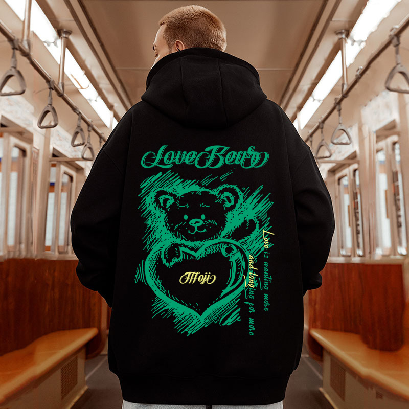 Large Men's Cotton Hoodie Plus Size Winter Pullover Warm Trendy_voghion.com