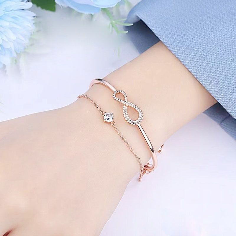 Éiweg Léift Duebelschicht Fir Fraen Dias Aacht Zeechen Mat Dia Zwee An Een Bracelet_voghion.com