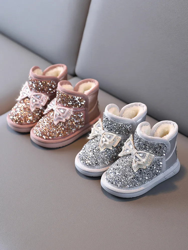 Veet Süße Baby Mädchen Stiefel Kleinkind Warme Baumwolle Stiefel Winter Cutefeet für Mädchen Kinder Schuh Prinzessin Schuhe Größen Schnee Dicken_voghion.com