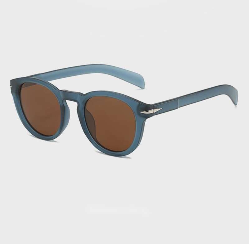 New Polarized Men's Sunglasses, Trendy British Round Frame Sunglasses_voghion.com