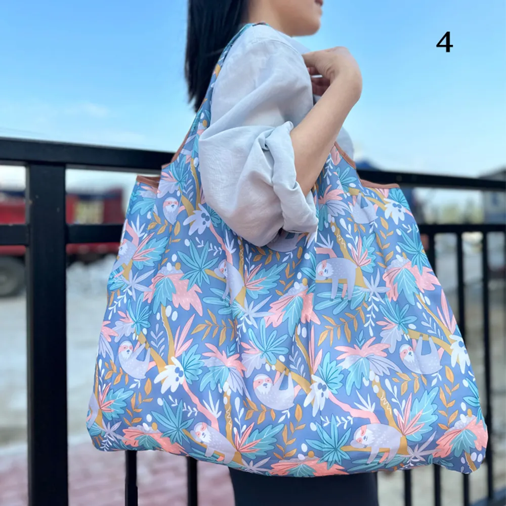 Large Reusable Eco Bag Grocery Beach Toy Storage Bags Shoulder Shopping Foldable Tote Pouch Package_voghion.com