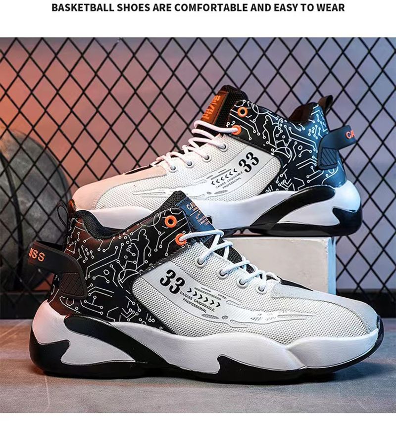 High-Top-Schuhe 2024 Frühlingstrend Studenten Laufschuhe Freizeitschuhe Herren Sportschuhe neue Basketballschuhe_voghion.com