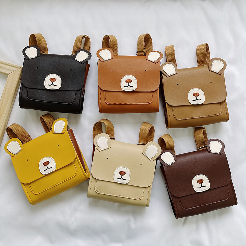 ins new children's bag fashion Korean version retro cute bear backpack kindergarten baby backpack_voghion.com