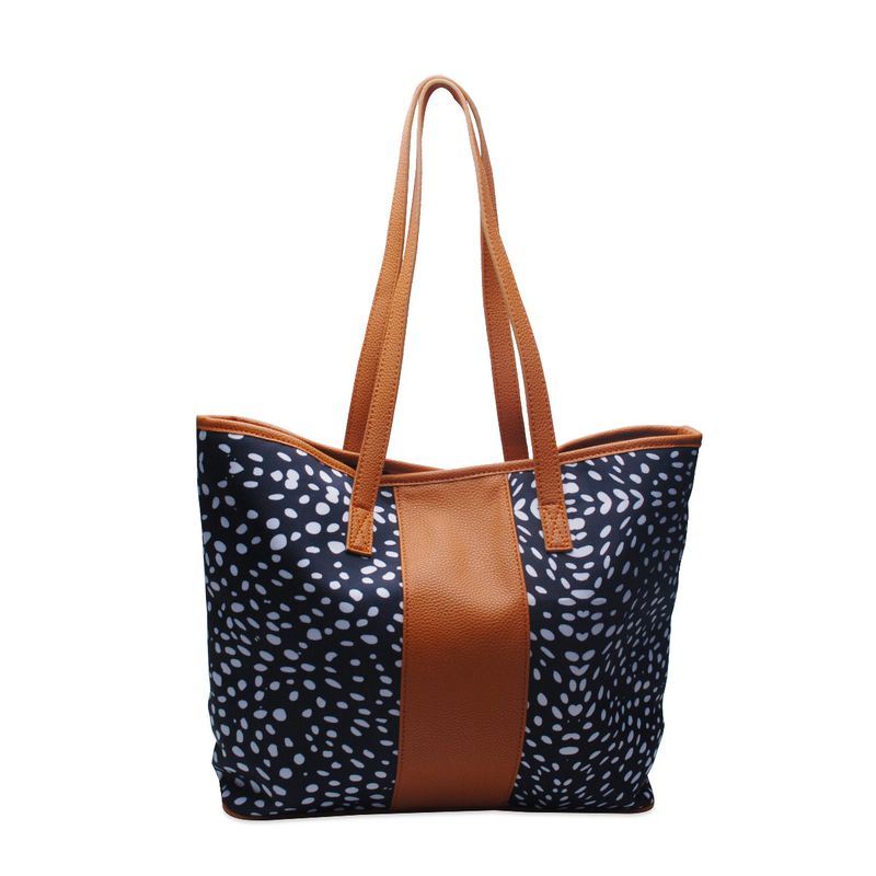 Große Kapazität, schwarze, leuchtende Leopardenmuster, dreiteilige Reisetasche, modische Urlaubsgepäcktasche, tragbare_voghion.com